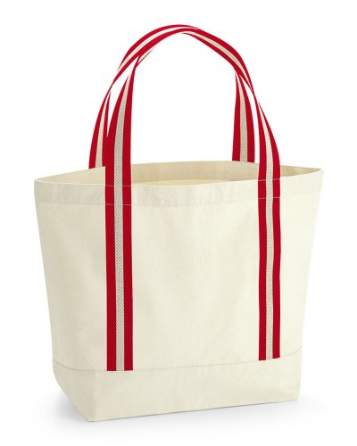 Borsa da barca EarthAware® Organic Natural/Classic Red