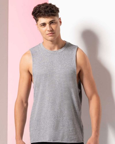 Men's High Neck Slash Armhole Vest