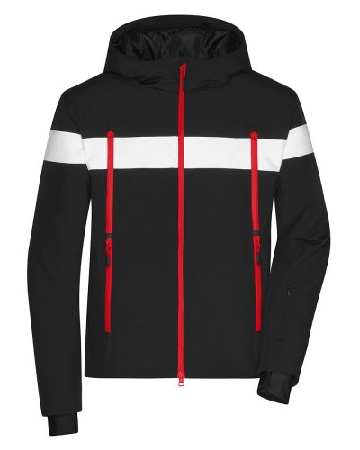Menâs Wintersport Jacket Black/White