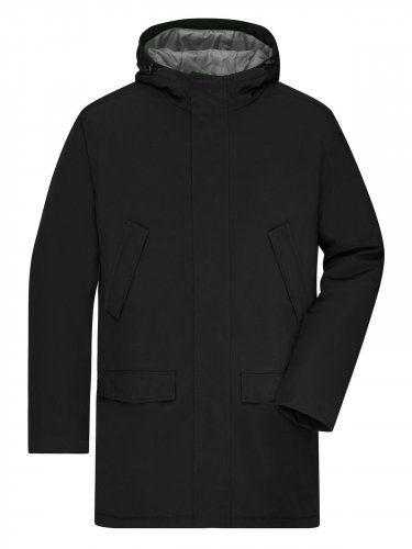 Parka da uomo imbottito con cappuccio James & Nicholson Black