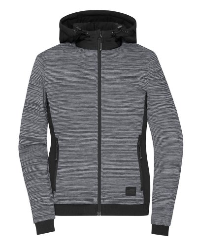 LadiesÂ´ Padded Hybrid Jacket Carbon-Melange/Black