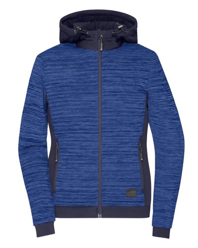 LadiesÂ´ Padded Hybrid Jacket Royal-Melange-Navy