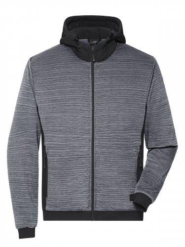 Menâs Padded Hybrid Jacket Carbon-Melange/Black