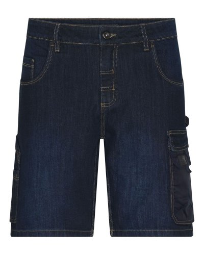 Workwear Stretch Bermuda-Jeans Blue denim