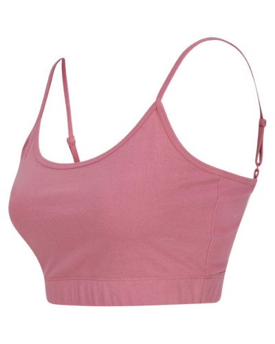 Women's Sustainable Fashion Cropped Cami Top Dusky pink