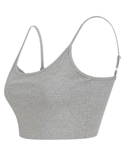 Women's Sustainable Fashion Cropped Cami Top Heather Grey