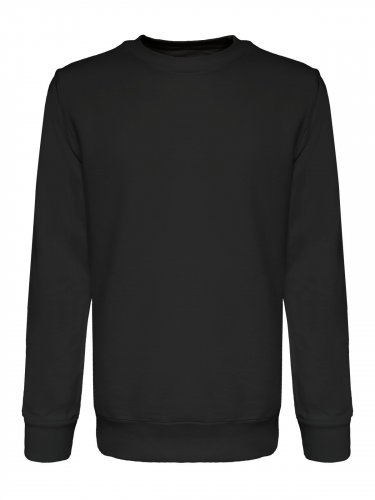 Felpa girocollo in french terry Wonder Black