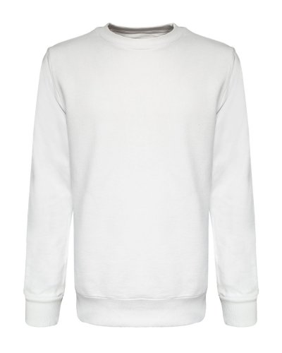 Felpa girocollo in french terry Wonder White