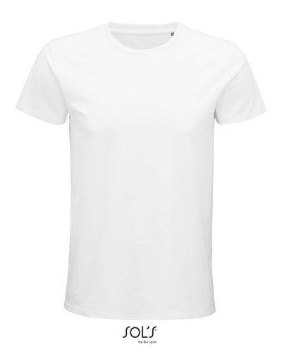 T-shirt uomo aderente girocollo Pioneer Bianco