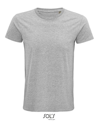 T-shirt uomo aderente girocollo Pioneer Grigio Medio Melange