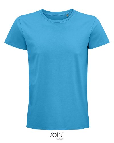 T-shirt uomo aderente girocollo Pioneer Acqua