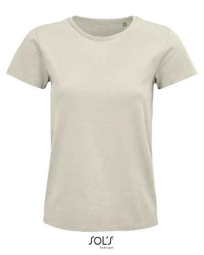 T-shirt donna aderente girocollo Pioneer Naturale