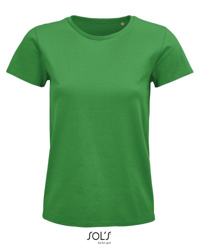 T-shirt donna aderente girocollo Pioneer Verde Prato