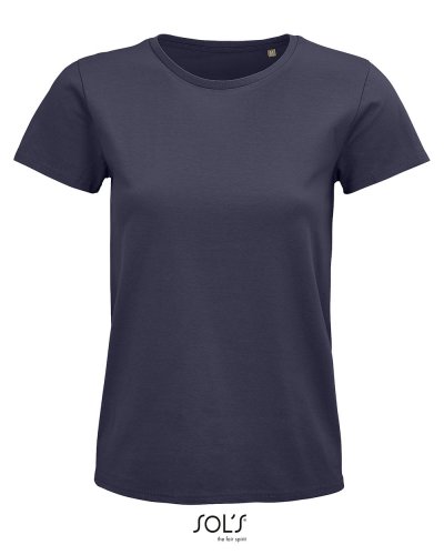 T-shirt donna aderente girocollo Pioneer Grigio Topo