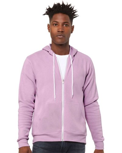 Felpa unisex Poly-Cotton con cappuccio e zip Lilac