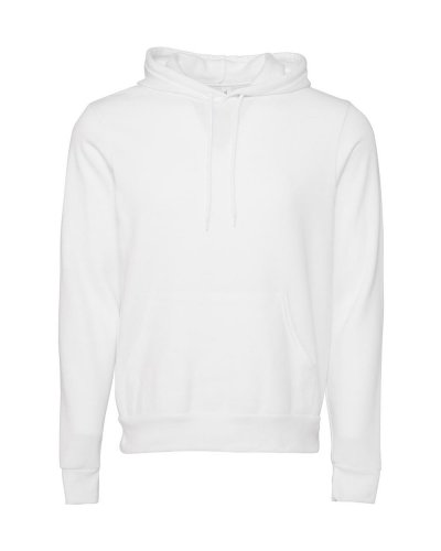 Felpa unisex Poly-Cotton con cappuccio DTG White