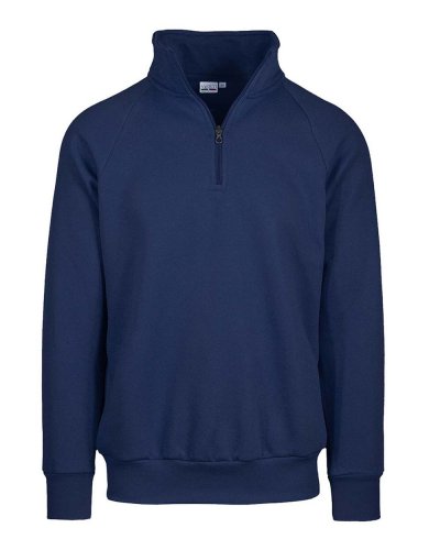 Felpa donna collo zip Blu