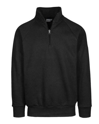 Felpa donna collo zip Nero