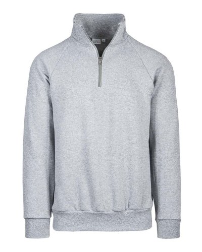 Felpa donna collo zip Cenere