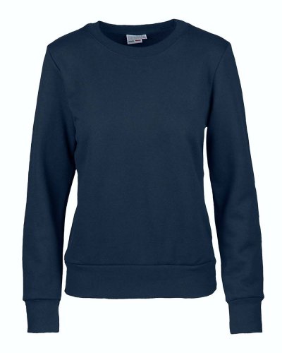 Felpa French Terry donna girocollo Blu