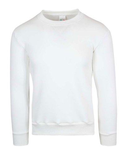 Felpa french terry girocollo unisex Bianco Panna