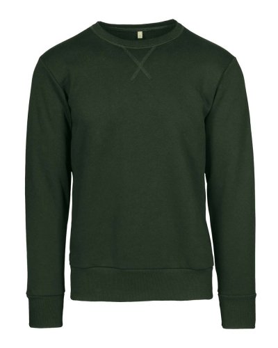 Felpa french terry girocollo unisex Verde Militare