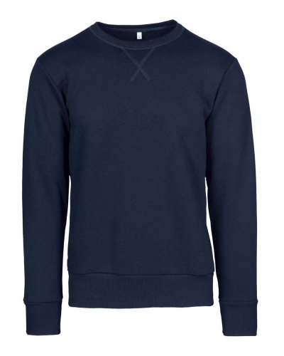 Felpa french terry girocollo unisex Blu Navy