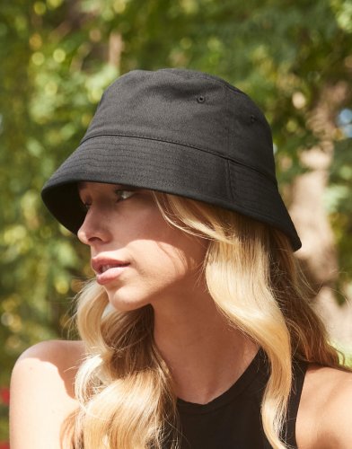 Cappello Bucket in cotone organico Black