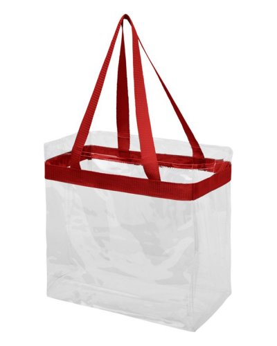 Shopper Hampton Rosso Trasparente