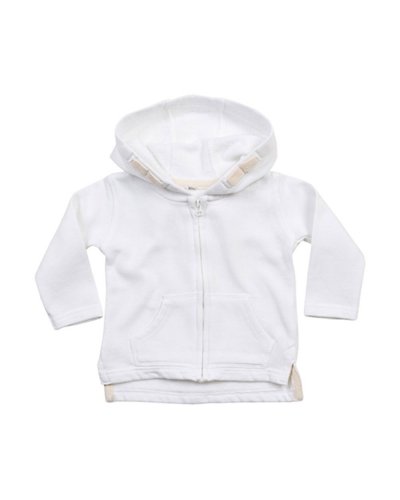 Baby Zipped Hoodie White