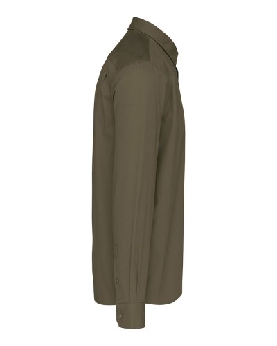 Camicia uomo Nevada in cotone manica lunga Light khaki