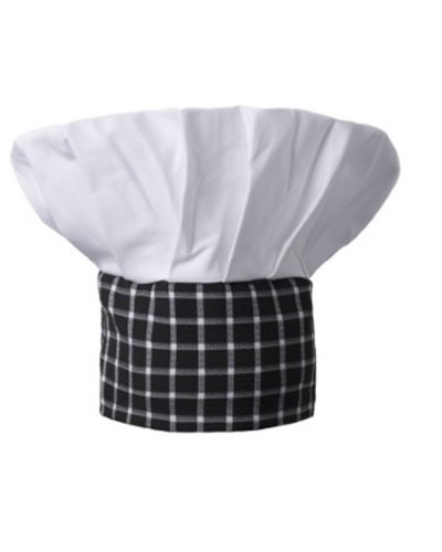 Cappello cuoco Saturno Bianco/ nero Q. bianco