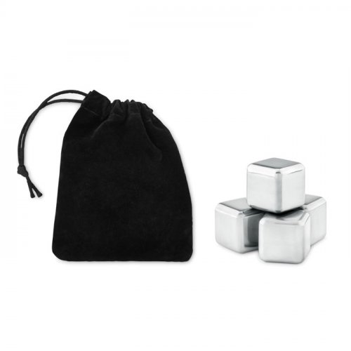 Set di 4 cubetti di ghiaccio riutilizzabili Set di 4 cubetti di ghiacc Nero