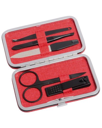 Set Manicure Pretty in black Rosso