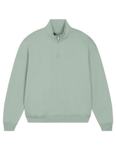 Felpa squadrata con mezza zip Miller Dry Aloe
