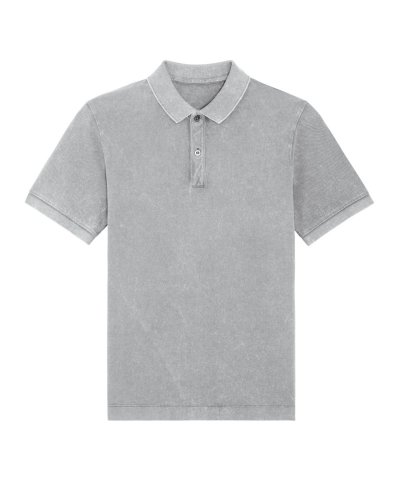 Polo unisex Prepster Vintage G-Dyed Aged Light Grey