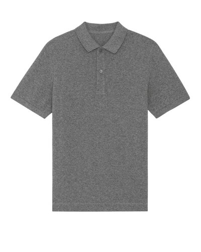 Polo unisex Prepster Black Heather Mid Grey