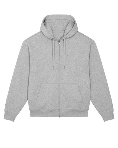 Felpa con zip e cappuccio unisex Locker Heavy Heather Grey