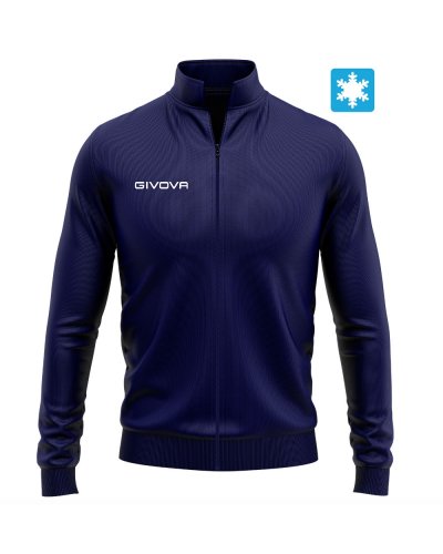 Felpa full zip citta new Blu