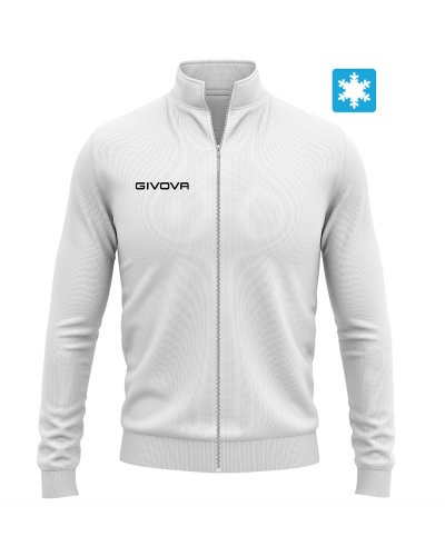 Felpa full zip citta new Bianco