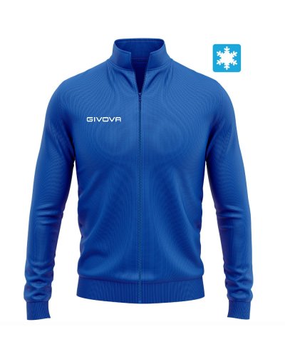 Felpa full zip citta new Azzurro