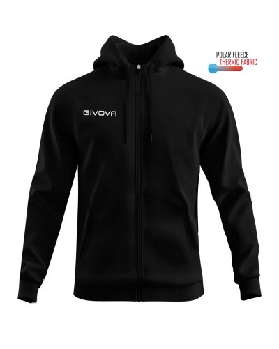 Felpa polarfleece full zip 500 Nero