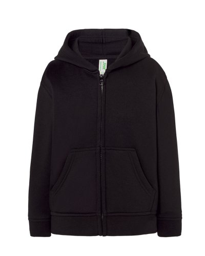 Felpa con zip e cappuccio da bambino Black