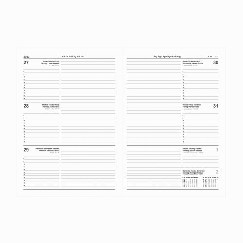 Agenda settimanale in cartoncino