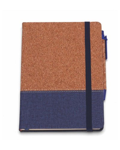 Block Notes Sughero con penna inclusa Blu