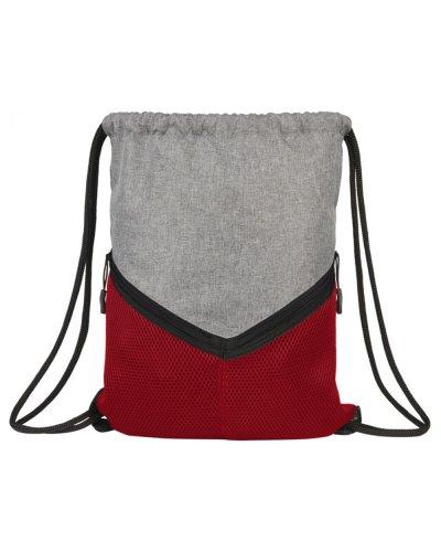 Zaino sportivo con coulisse Voyager Rosso / argento
