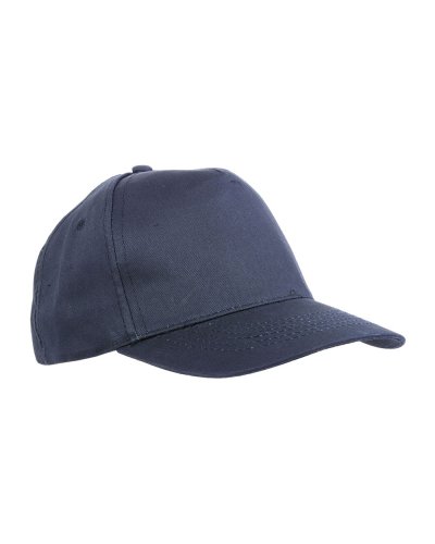 Cappellino in poliestere con 5 pannelli Blu scuro