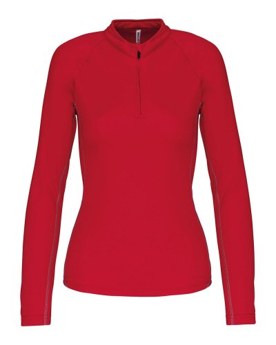 Top sportivo a maniche lunghe Sporty Red