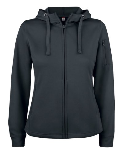 Active Hoody Full Zip Donna Nero