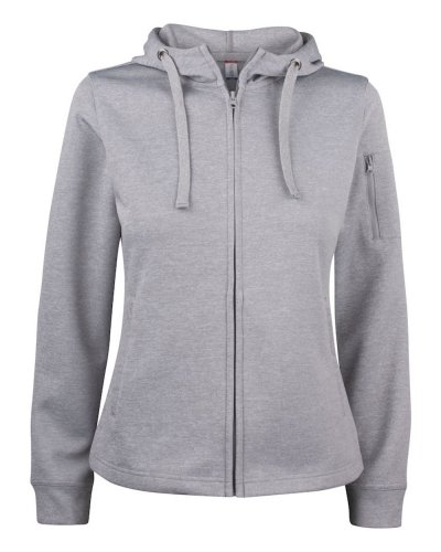 Active Hoody Full Zip Donna Grigio Melange